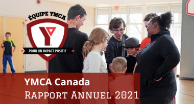 YMCA Canada rapport annuel 2021 avec logo du Equip YMCA