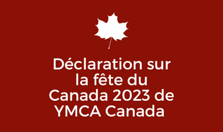 A maple leaf with the word Our Statement on Canada Day 2023 underneath